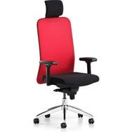 Bürotime Comfy Kırmızı Siyah Fileli Başlıklı Çalışma Koltuğu