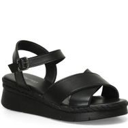 Butigo 23S-064 4FX Siyah Dolgu Topuklu Kadın Sandalet