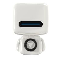 Butu 349 Yaratıcı Robot Tasarımı 5.0 Taşınabilir Kablosuz Beyaz Bluetooth Hoparlör