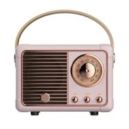 Butu HM11 2. Nesil Vintage Klasik 5.0 Kablosuz Taşınabilir Pembe Bluetooth Hoparlör