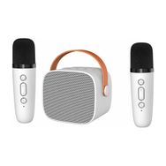 Butu K1RGB 5.0 2 Mikrofonlu Mini Karaoke Beyaz Bluetooth Hoparlör
