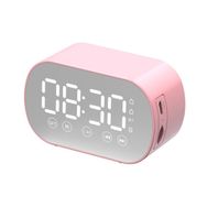 Butu S15 Alarm Saatli 5.0 Pembe Bluetooth Hoparlör