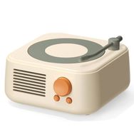Butu X17 Yuvarlak Vintage Kablosuz Sarı Bluetooth Hoparlör