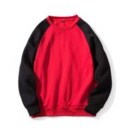 BUYTER 15 Stil Düz Renk Polar Kırmızı Siyah Erkek Sweatshirt