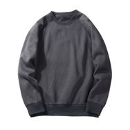 BUYTER 15 Stil Düz Renk Polar Koyu Gri Erkek Sweatshirt