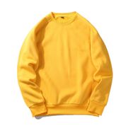 BUYTER 15 Stil Düz Renk Polar Sarı Erkek Sweatshirt