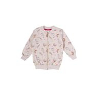 BY COMEOR CMRCC01 Kız Çocuk Fermuarlı Ön Arka Baskılı Mevsimlik 2-3 Pembe Sweat Hırka