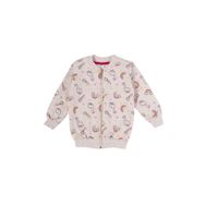BY COMEOR CMRCC01 Kız Çocuk Fermuarlı Ön Arka Baskılı Mevsimlik 3-4 Pembe Sweat Hırka