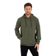 BY COMEOR Kanguru Cepli Kapüşonlu İçi Pamuklu Erkek Sweatshirt Haki 2XL