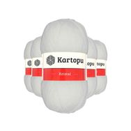 Byline Beyaz K010 5 Adet Kristal Çift Katlı El Örgü Lif İpi