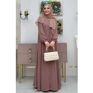 Bym Fashion BYM7 Mevlana Kahverengi Ferace