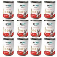 Bypet 12x415 gr Yavru Köpekler İçin Dana Etli Konserve Yaş Mama