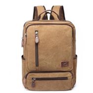 C-Active 1260 Açık Kahverengi Kanvas Kumaş Büyük Boy Unisex Sırt Çantası