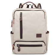C-Active 1260 Bej Kanvas Kumaş Büyük Boy Unisex Sırt Çantası