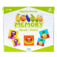 CA Games Memory Kart Meyveler-Sebzeler 48 Kart Eşleştirme Kartları