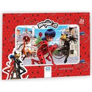 CA Games Miraculous 35 Parça Uğur Böceği ve Kara Kedi Frame Puzzle