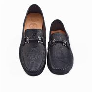 Cabani 167M098 Toka Aksesuarlı Hakiki Deri Siyah Erkek Loafer Ayakkabı