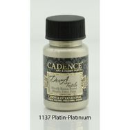 Cadence Dora Textile 1137 Platin 50 ml Metalik Kumaş Boyası
