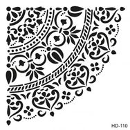 Cadence HD110 Yarım Damask Home Dekor Stencil