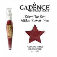 Cadence Hologram Kırmızı Toz Sim Boya Kalem