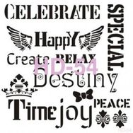 Cadence Home Decor HD-54 Stencil 45x45 cm Boyama Şablonu