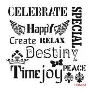 Cadence Home Decor HDM-54 Midi Stencil 25x25 cm Boyama Şablonu