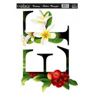 Cadence KT-54 25x35 Çiçekli Harf Serisi Kumaş Transfer