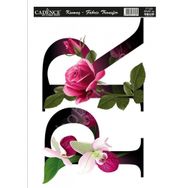 Cadence KT-58 25x35 Çiçekli Harf Serisi Kumaş Transfer