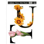 Cadence KT-60 25x35 Çiçekli Harf Serisi Kumaş Transfer