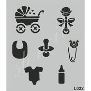 Cadence L022 21x25 cm Siyah Stencil Boyama Şablonu