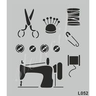 Cadence L052 21x25 cm Siyah Stencil Boyama Şablonu