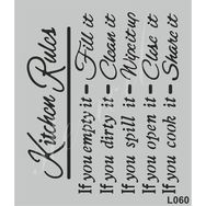 Cadence L060 21x25 cm Siyah Stencil Boyama Şablonu
