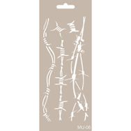 Cadence MU06 10x25 cm Mix Media Stencil Şablon
