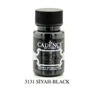 Cadence Siyah Dora Glass 50ml Metalik Boya
