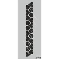 Cadence U012 10X25 cm Siyah Stencil Boyama Şablonu