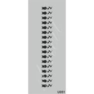Cadence U051 10X25 cm Siyah Stencil Boyama Şablonu