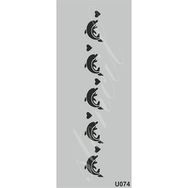 Cadence U074 10X25 cm Siyah Stencil Boyama Şablonu