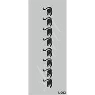 Cadence U093 10X25 cm Siyah Stencil Boyama Şablonu