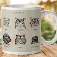 Caffeınated Owl Chart Baskılı Kupa