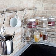 Çağdaş KS02 32 cm 2'li Mutfak Askılı Köşe Sepeti