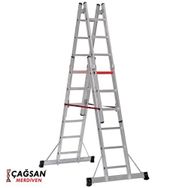 Çağsan 2x6 Basamaklı A Tipi Çift Taraflı Sürgülü Alüminyum Merdiven