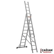Çağsan 3x10 Basamaklı Üç Parçalı Çok Amaçlı Alüminyum Merdiven