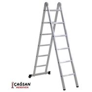 Çağsan TS6040 2x6 Basamaklı İki Parçalı Sürgülü Alüminyum Merdiven