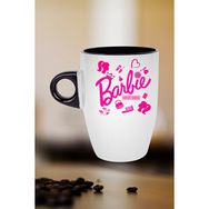 Caisya Enter Mode Barbie Baskılı Siyah Kupa Bardak