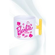 Caisya Enter Mode Barbie Baskılı T Saplı Açık Sarı Porselen Kupa