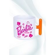 Caisya Enter Mode Barbie Baskılı T Saplı Turuncu Porselen Kupa