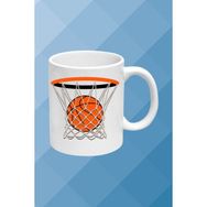 Caisya Model 4 Basketboll Temalı Basket Sever Beyaz Kupa Bardak