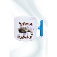 Caisya Sevimli Kedi 04 Baskılı T Saplı Kupa