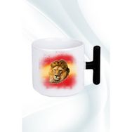 Caisya Taraftar Sarı Kırmızı 01 Arslan Baskılı T Saplı Kupa