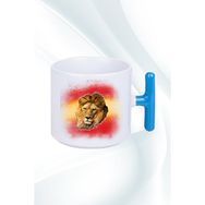 Caisya Taraftar Sarı Kırmızı Arslan 02 Baskılı T Saplı Kupa